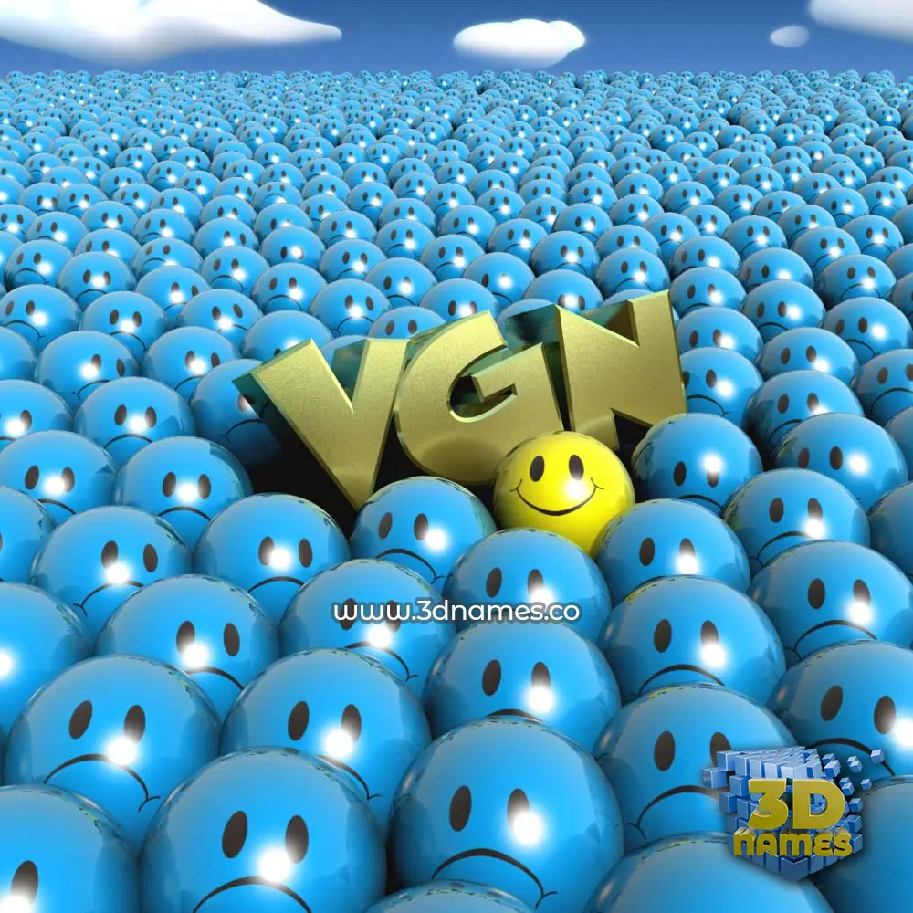 vgn in Special Smileys style - 3D name wallpaper