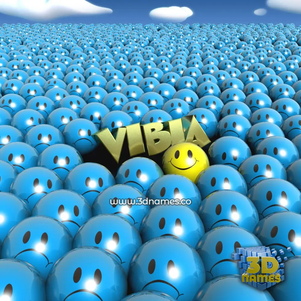 vibia in Special Smileys style - 3D name wallpaper