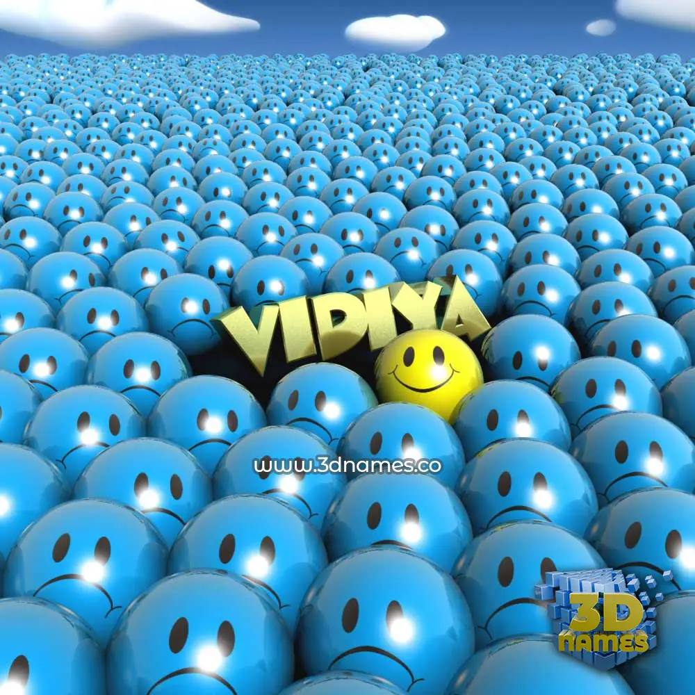 vidiya in Special Smileys style - 3D name wallpaper