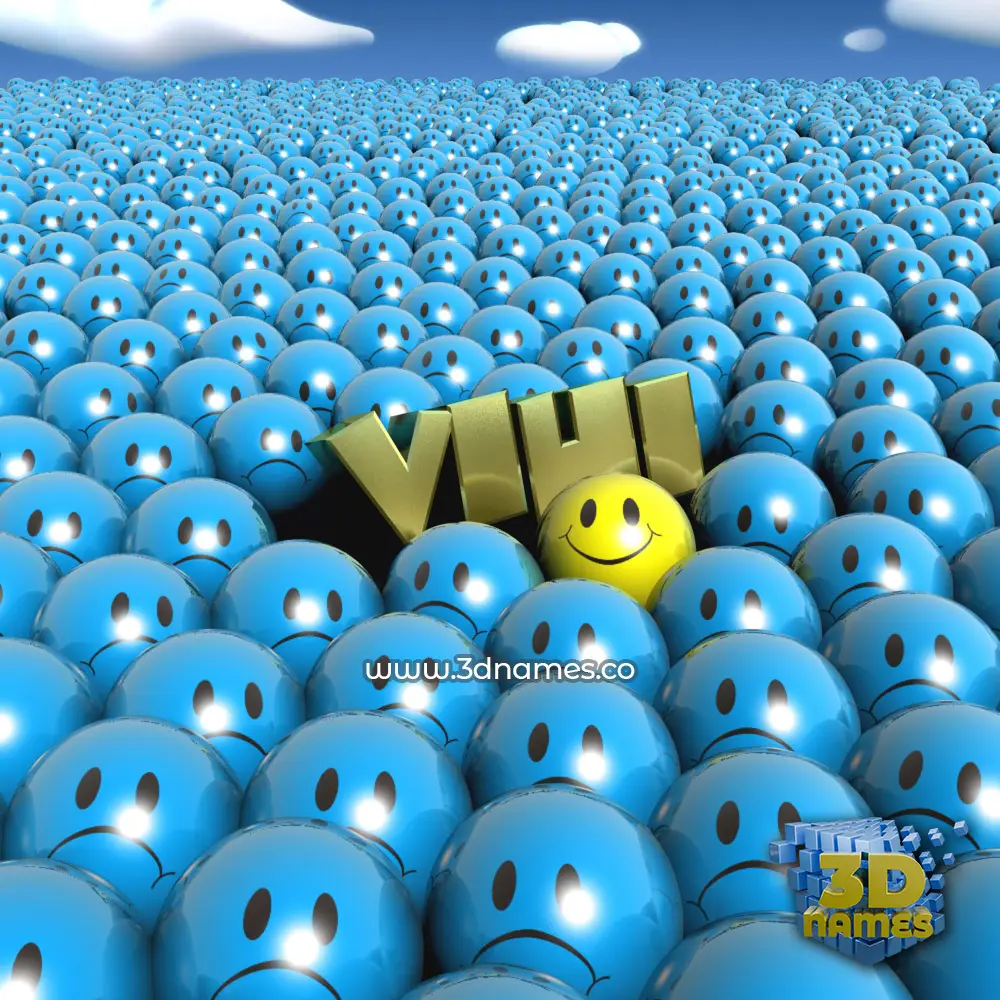vihi in Special Smileys style - 3D name wallpaper