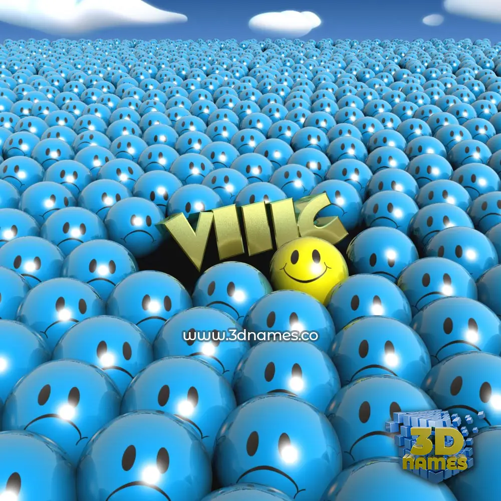 viiic in Special Smileys style - 3D name wallpaper