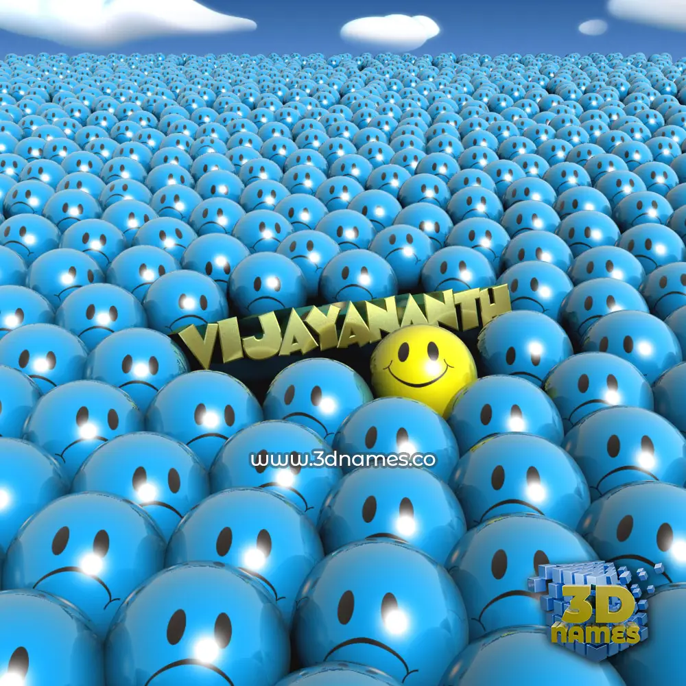 vijayananth in Special Smileys style - 3D name wallpaper