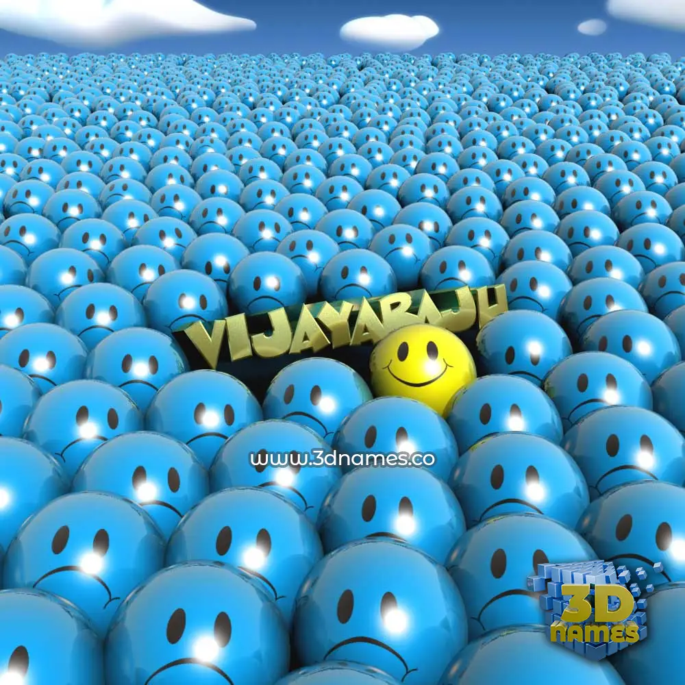 vijayaraju in Special Smileys style - 3D name wallpaper