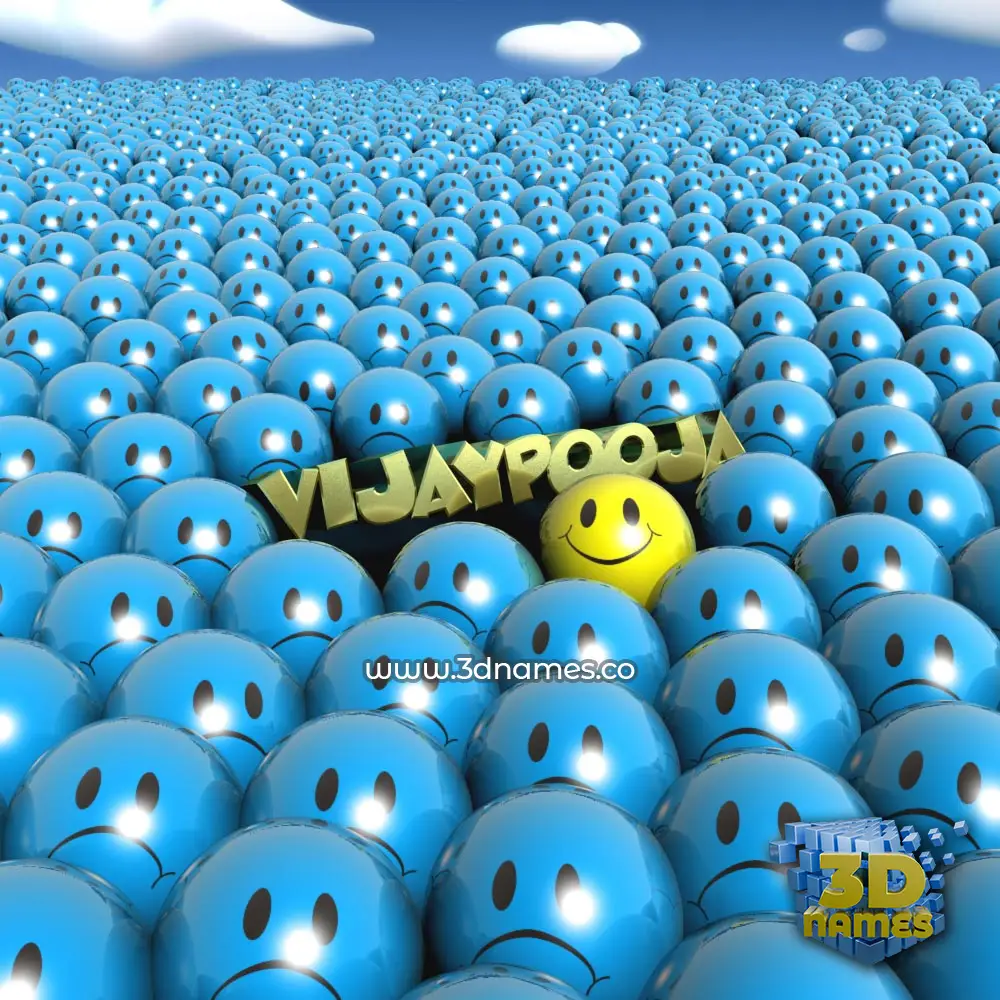 vijaypooja in Special Smileys style - 3D name wallpaper