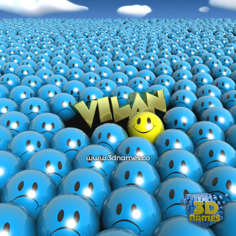 vilan in Special Smileys style - 3D name wallpaper