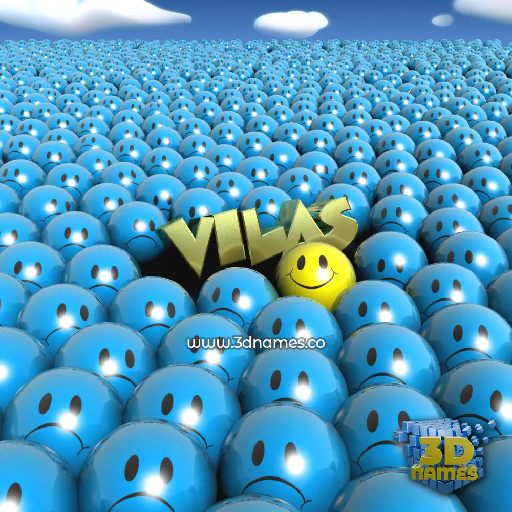 vilas in Special Smileys style - 3D name wallpaper