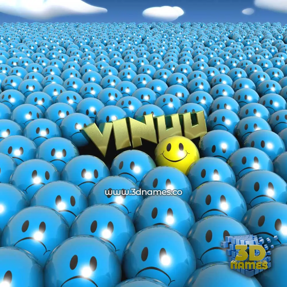 vinuu in Special Smileys style - 3D name wallpaper