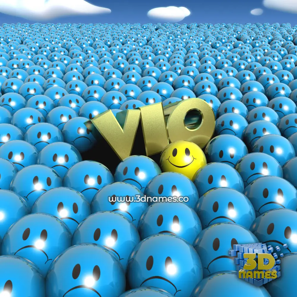 vio in Special Smileys style - 3D name wallpaper