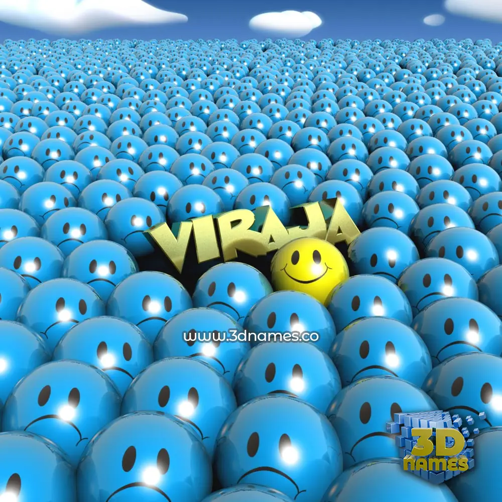 viraja in Special Smileys style - 3D name wallpaper