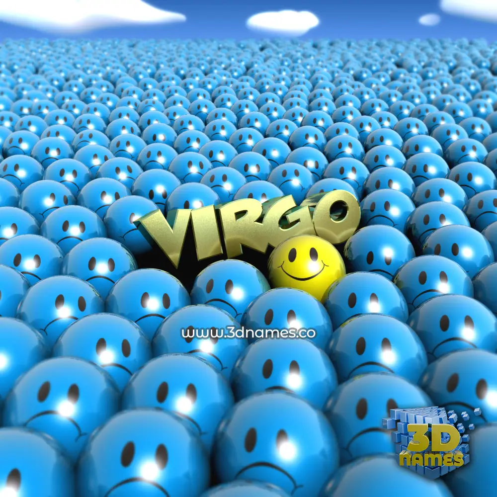 virgo in Special Smileys style - 3D name wallpaper