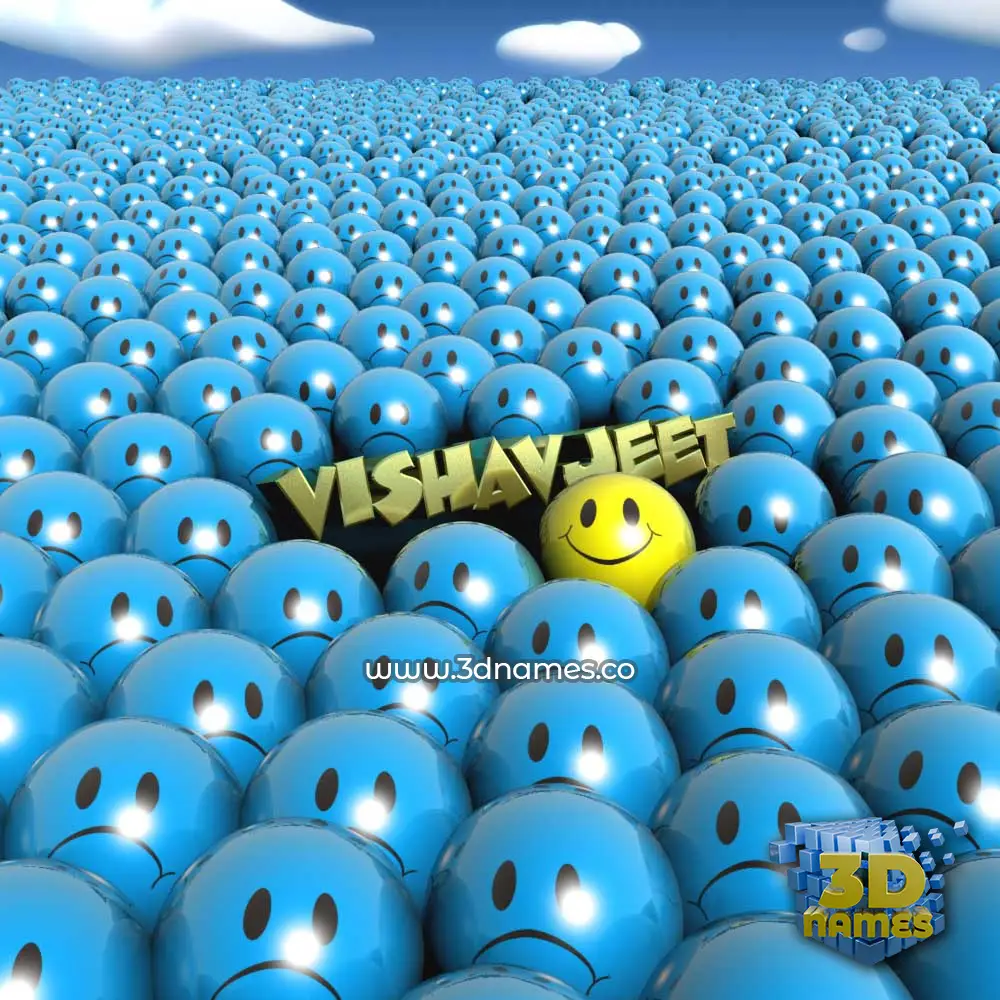 vishavjeet in Special Smileys style - 3D name wallpaper