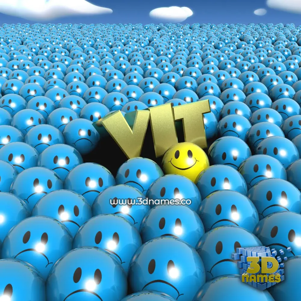 vit in Special Smileys style - 3D name wallpaper