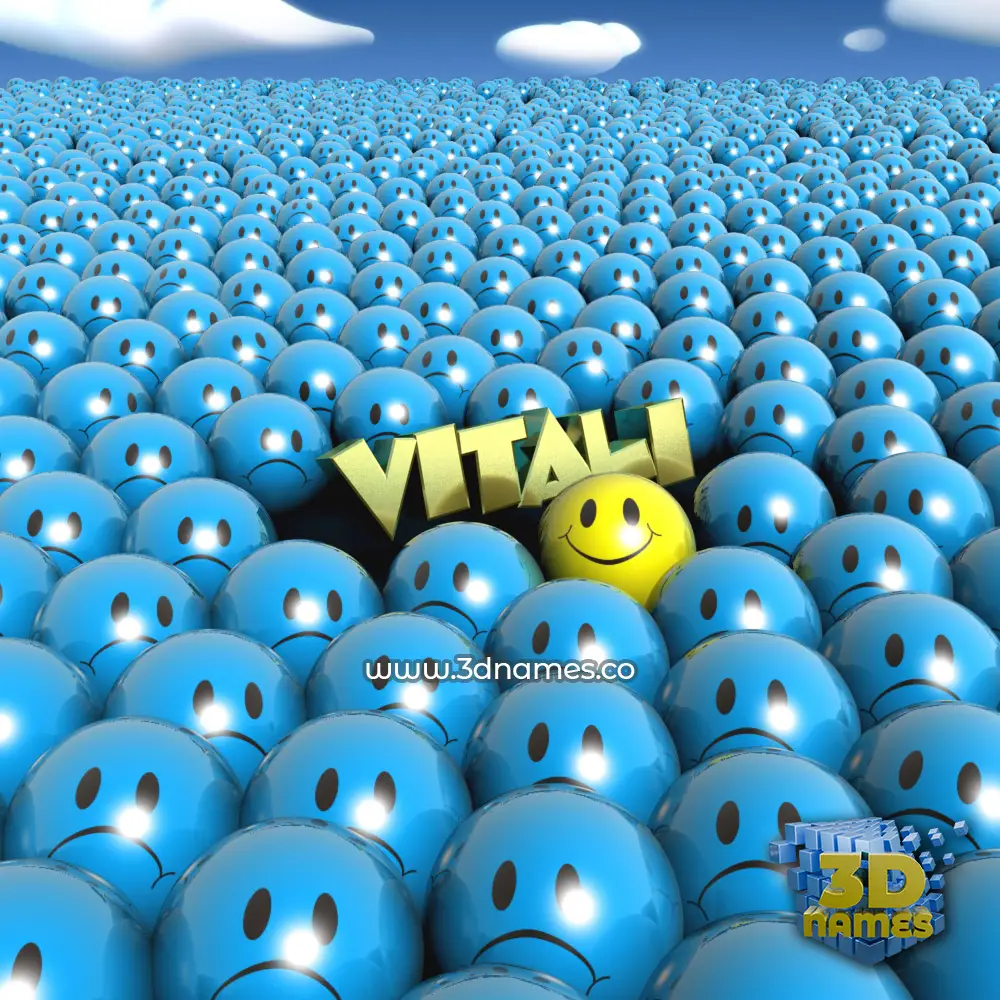 vitali in Special Smileys style - 3D name wallpaper