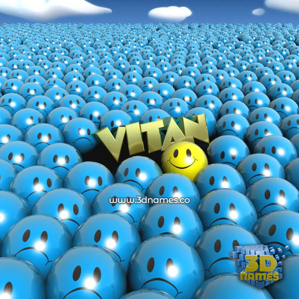 vitan in Special Smileys style - 3D name wallpaper