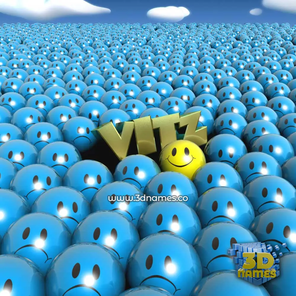 vitz in Special Smileys style - 3D name wallpaper