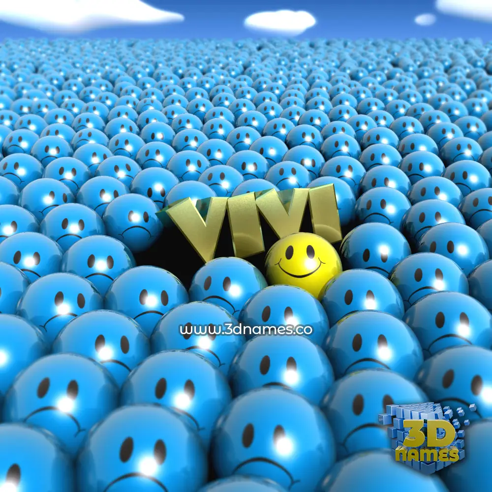 vivi in Special Smileys style - 3D name wallpaper