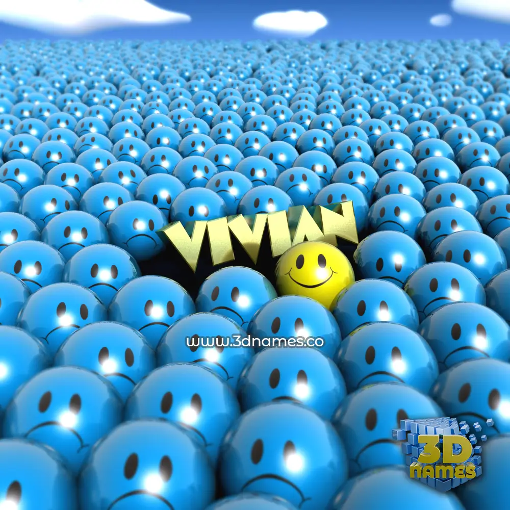 vivian in Special Smileys style - 3D name wallpaper