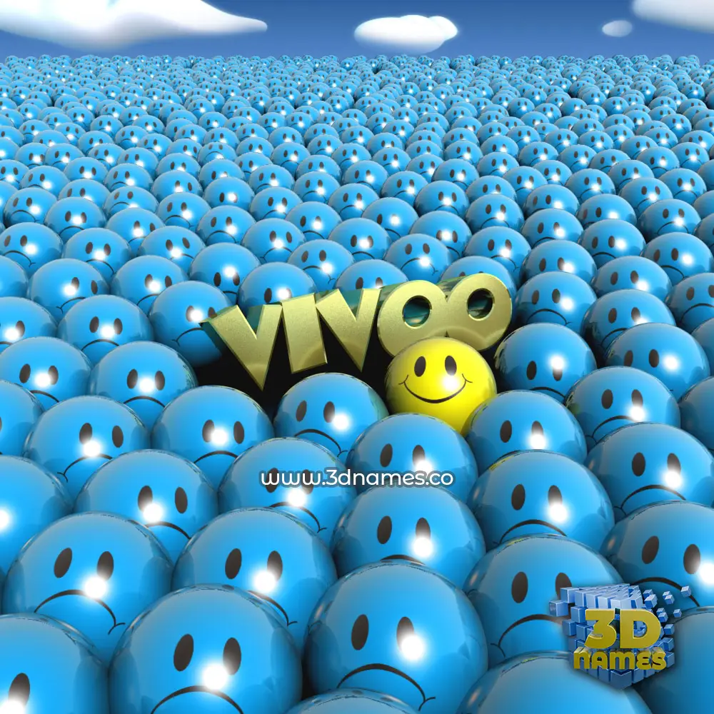 vivoo in Special Smileys style - 3D name wallpaper