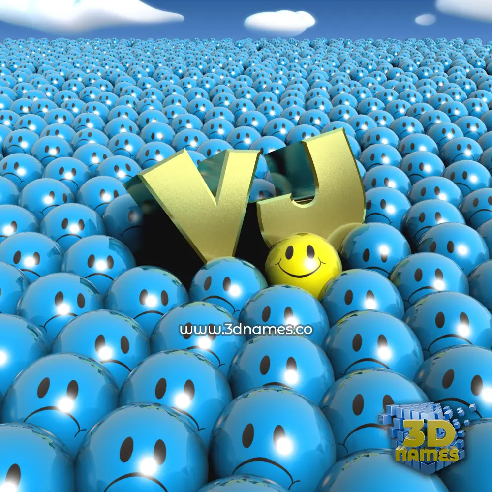 vj in Special Smileys style - 3D name wallpaper