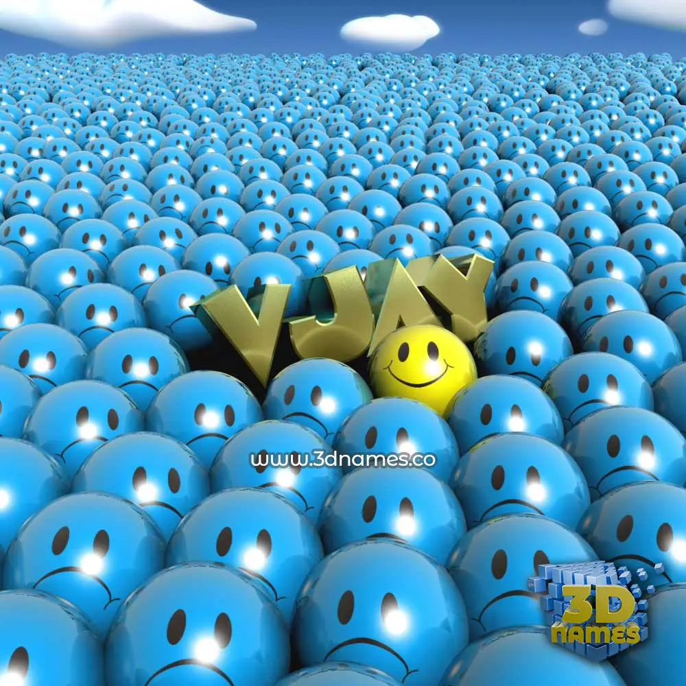 vjay in Special Smileys style - 3D name wallpaper