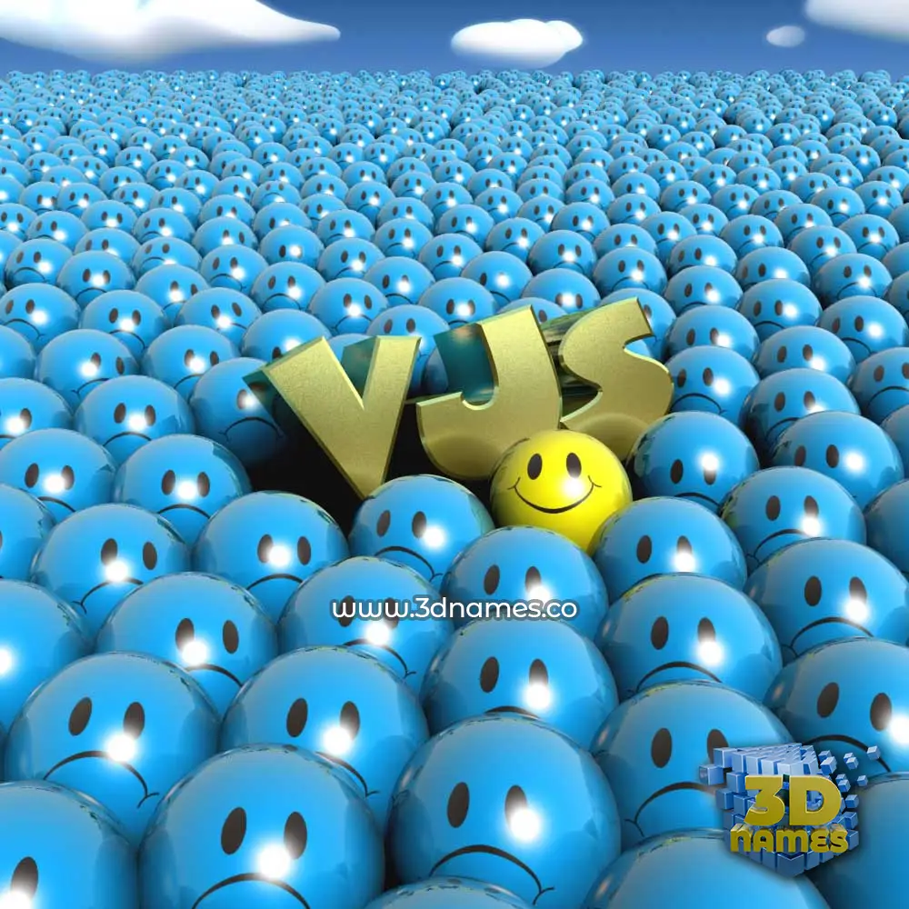 vjs in Special Smileys style - 3D name wallpaper