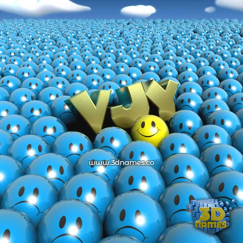 vjy in Special Smileys style - 3D name wallpaper