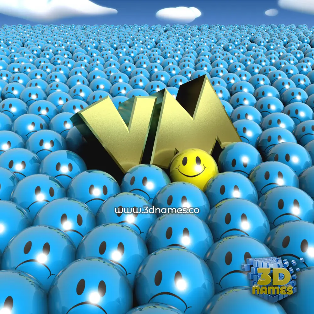 vm in Special Smileys style - 3D name wallpaper