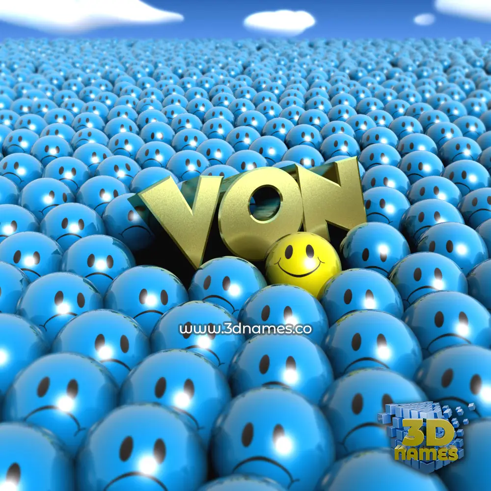 von in Special Smileys style - 3D name wallpaper