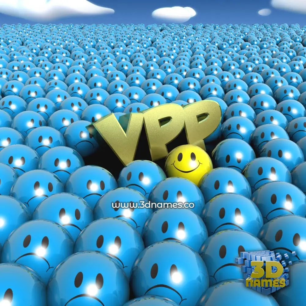 vpp in Special Smileys style - 3D name wallpaper