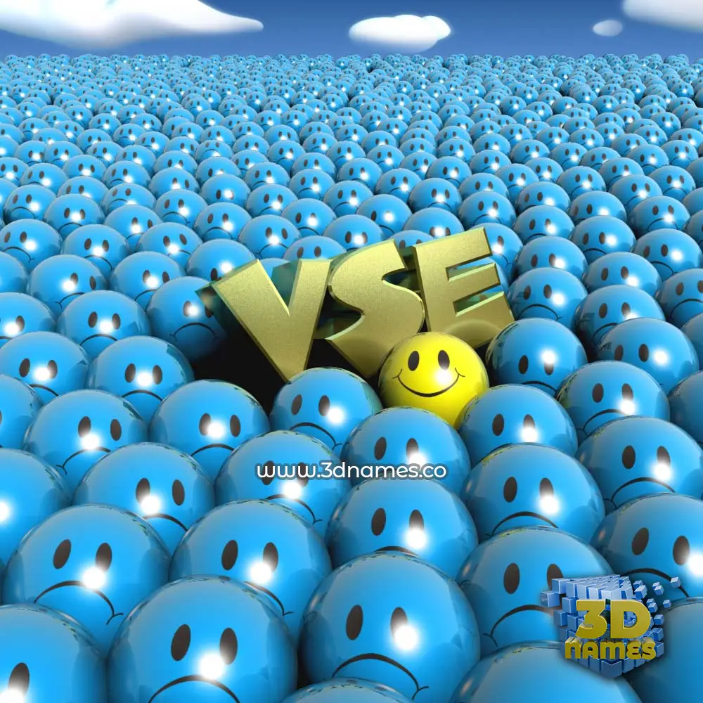 vse in Special Smileys style - 3D name wallpaper