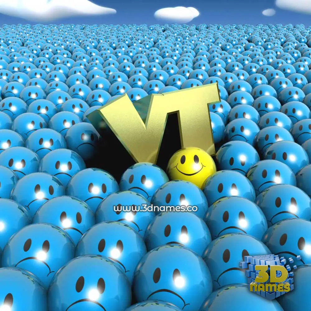 vt in Special Smileys style - 3D name wallpaper