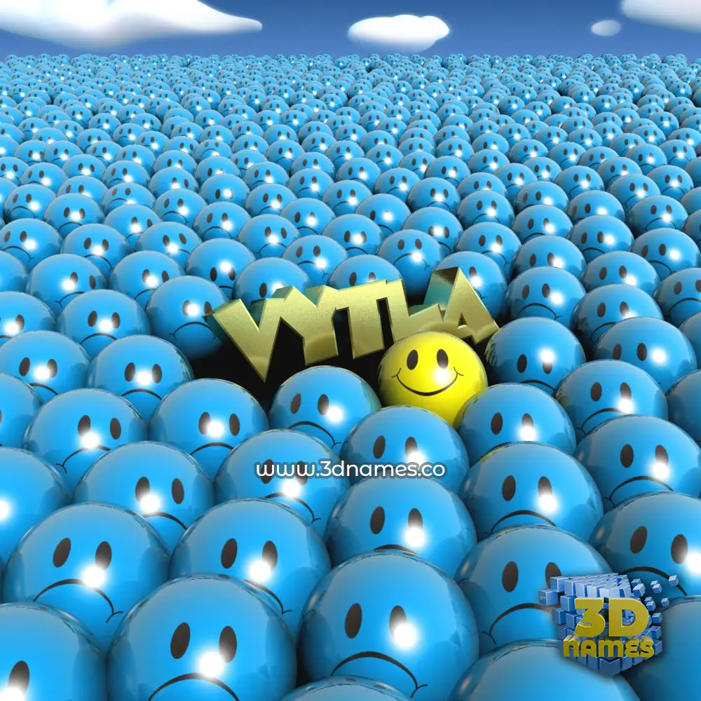 vytla in Special Smileys style - 3D name wallpaper