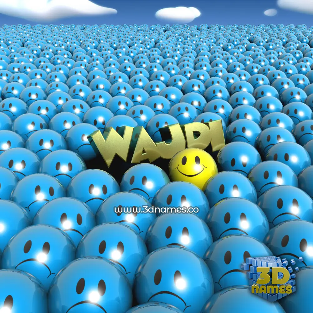 wajdi in Special Smileys style - 3D name wallpaper