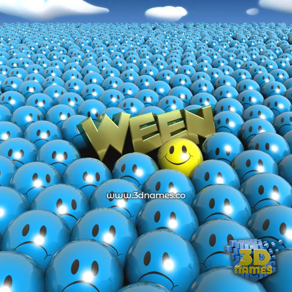 ween in Special Smileys style - 3D name wallpaper