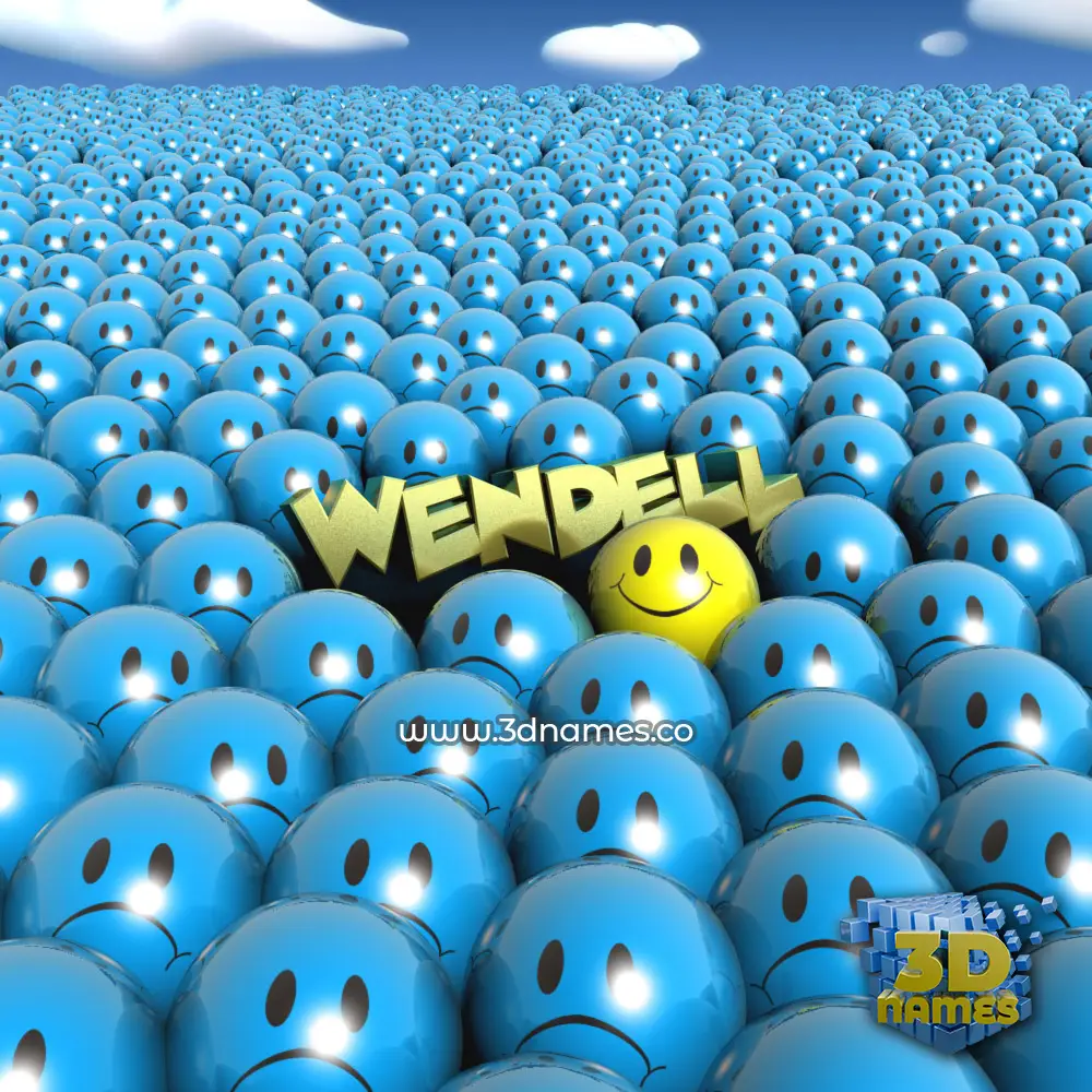 wendell in Special Smileys style - 3D name wallpaper