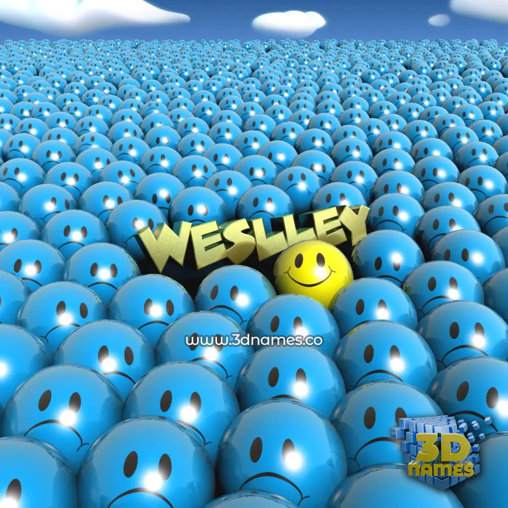 weslley in Special Smileys style - 3D name wallpaper