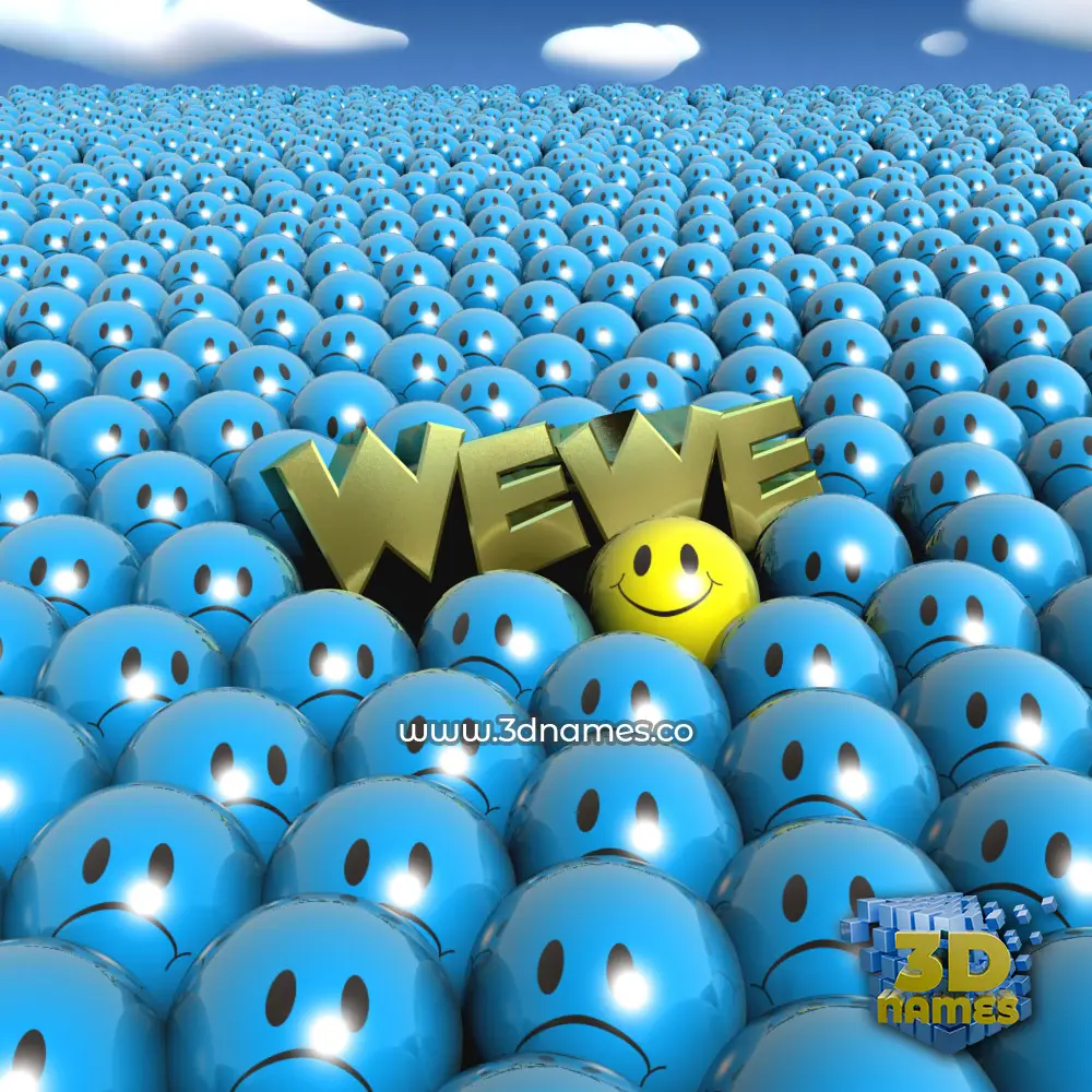 wewe in Special Smileys style - 3D name wallpaper