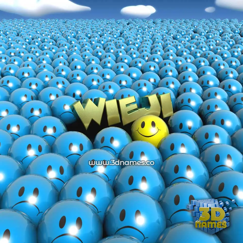 wieji in Special Smileys style - 3D name wallpaper