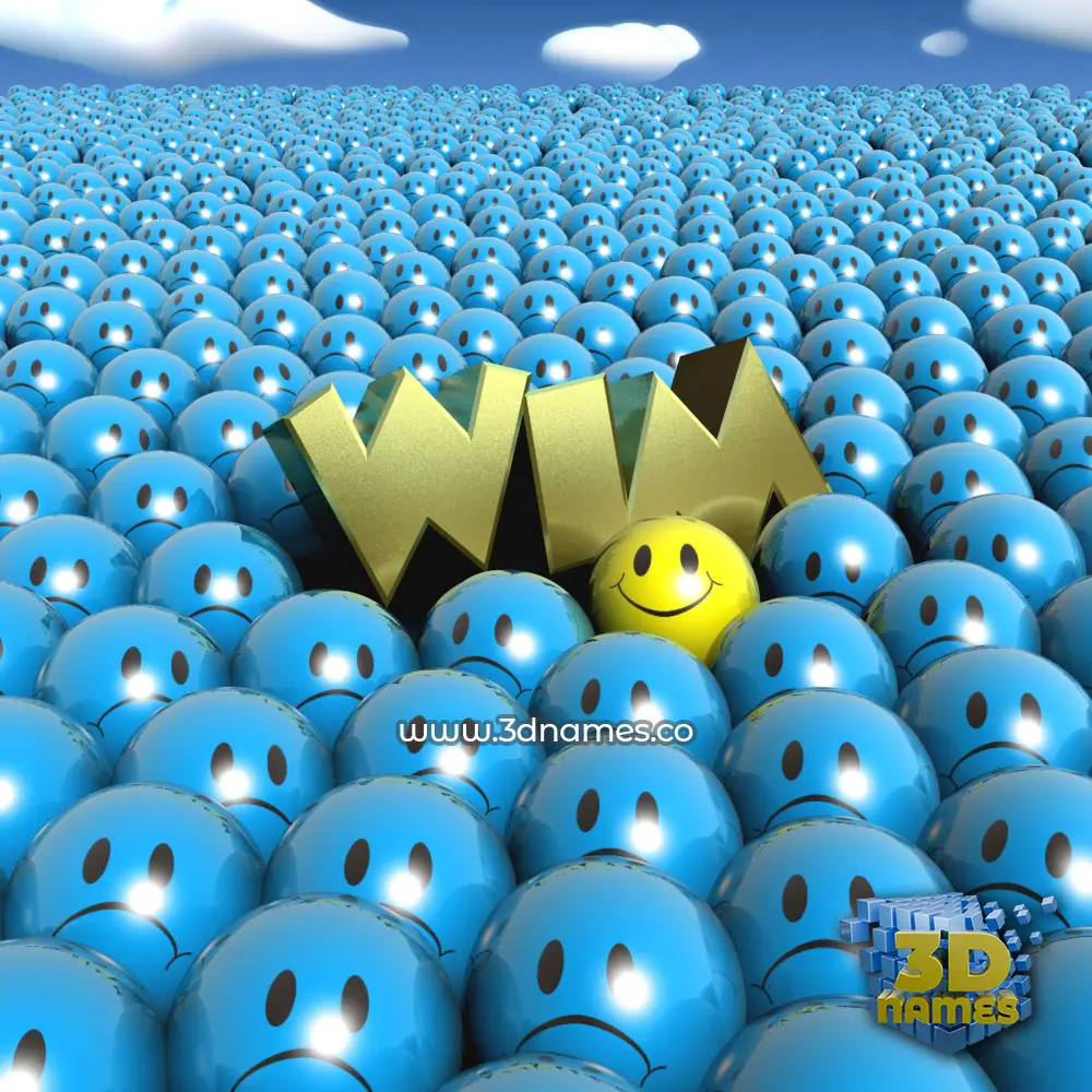 wim in Special Smileys style - 3D name wallpaper