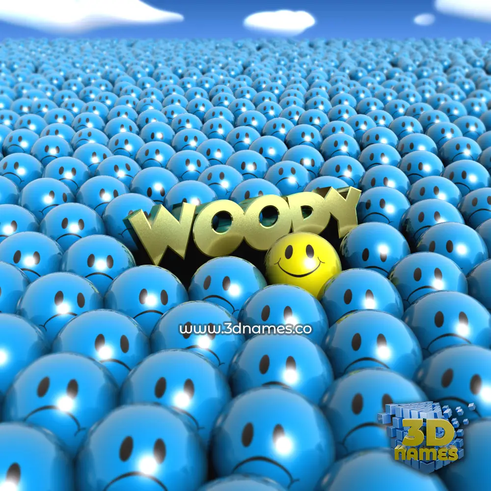woody in Special Smileys style - 3D name wallpaper