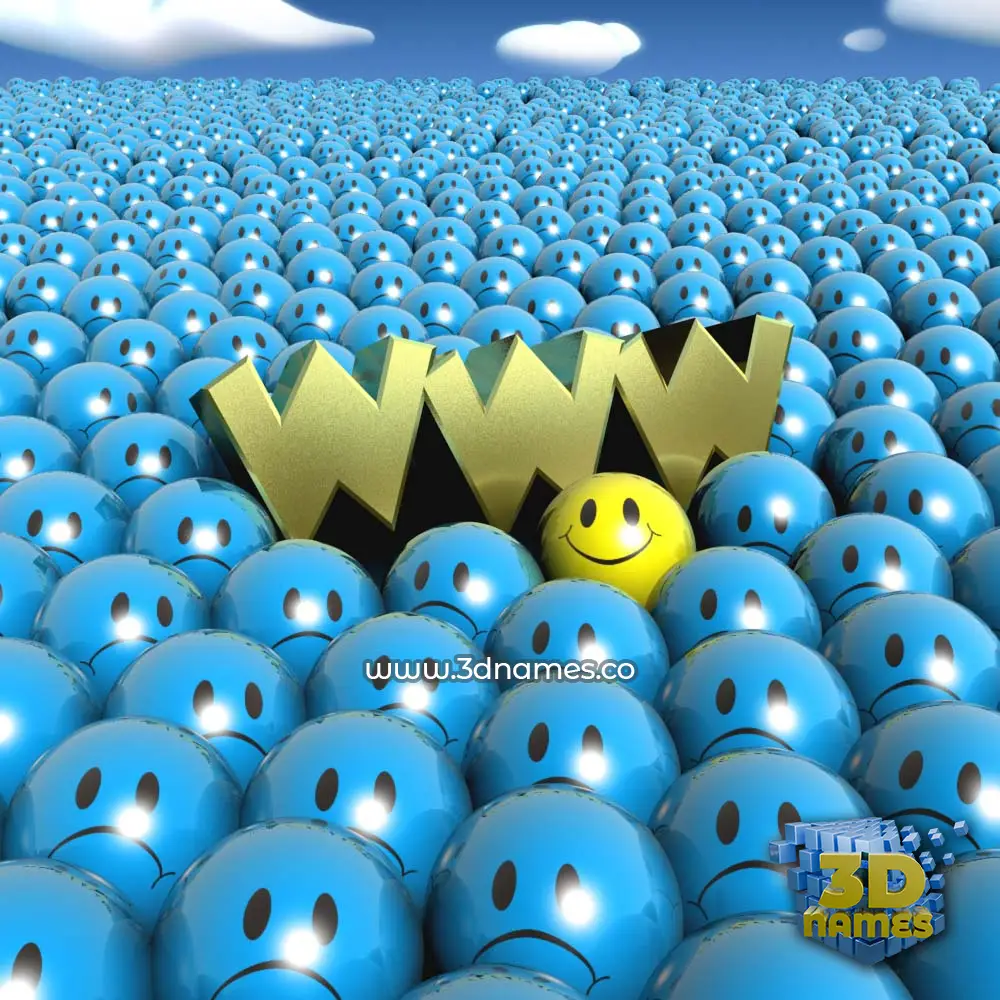 www in Special Smileys style - 3D name wallpaper