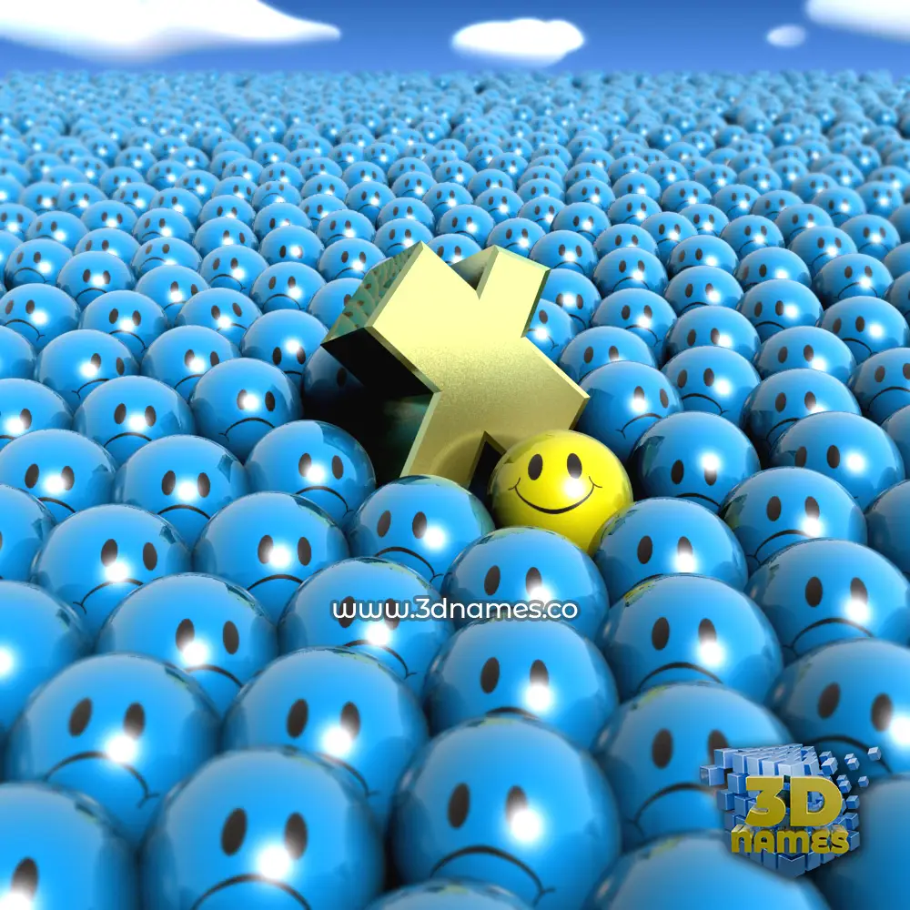 x in Special Smileys style - 3D name wallpaper