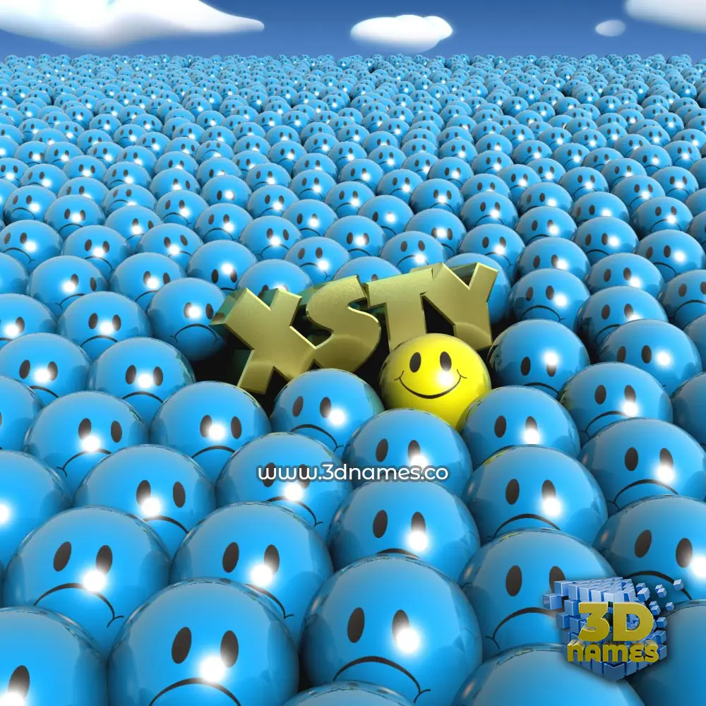xsty in Special Smileys style - 3D name wallpaper