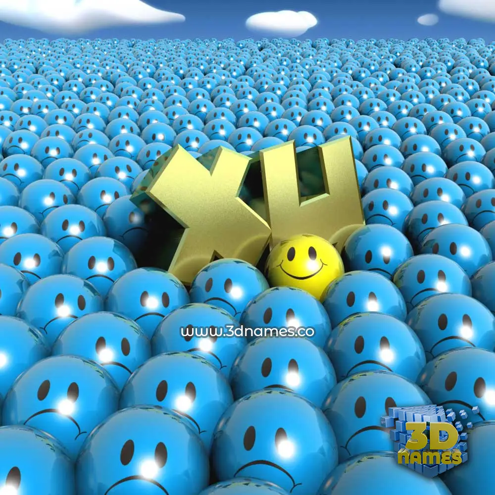 xu in Special Smileys style - 3D name wallpaper