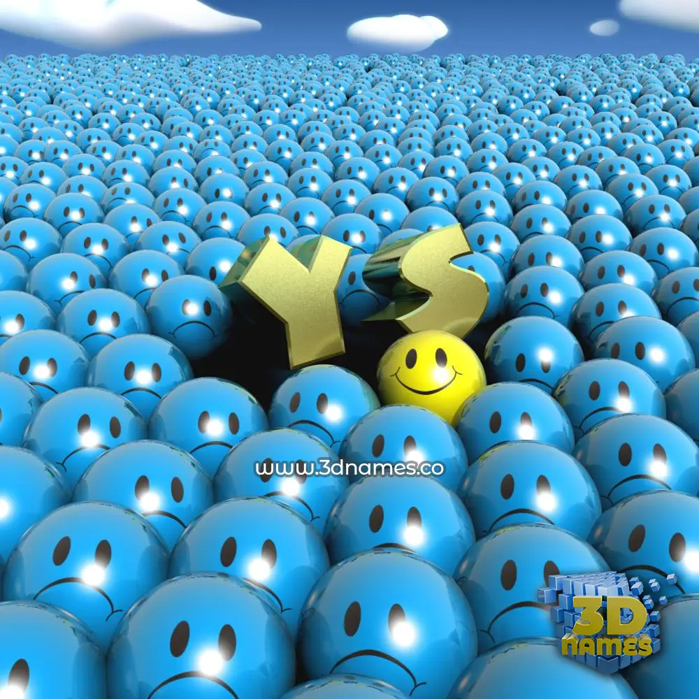 y s in Special Smileys style - 3D name wallpaper