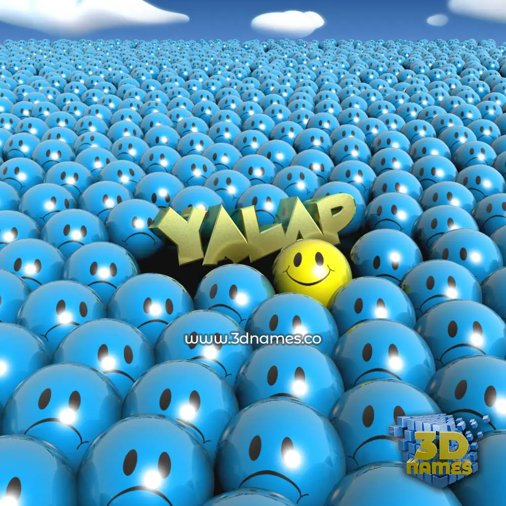yalap in Special Smileys style - 3D name wallpaper