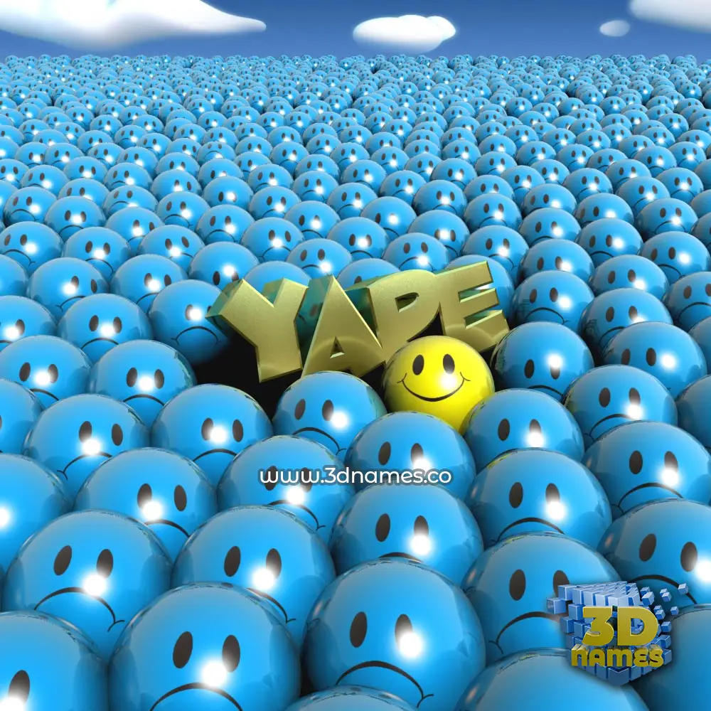 yape in Special Smileys style - 3D name wallpaper