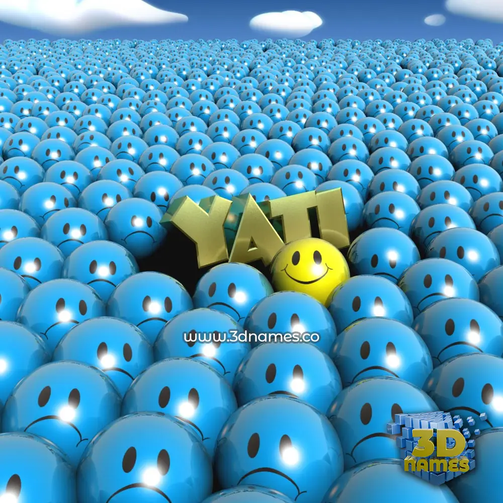 yati in Special Smileys style - 3D name wallpaper