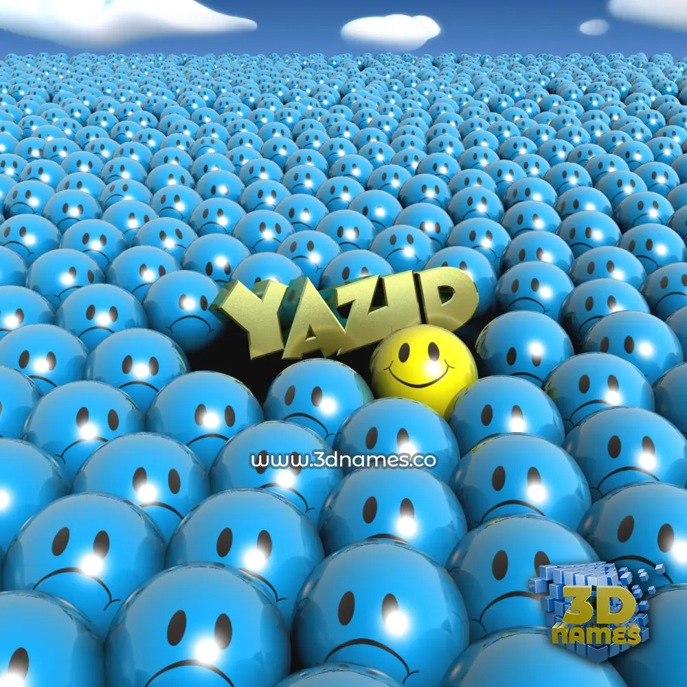 yazid in Special Smileys style - 3D name wallpaper