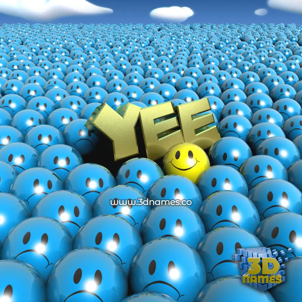 yee in Special Smileys style - 3D name wallpaper